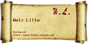 Walz Lilla névjegykártya